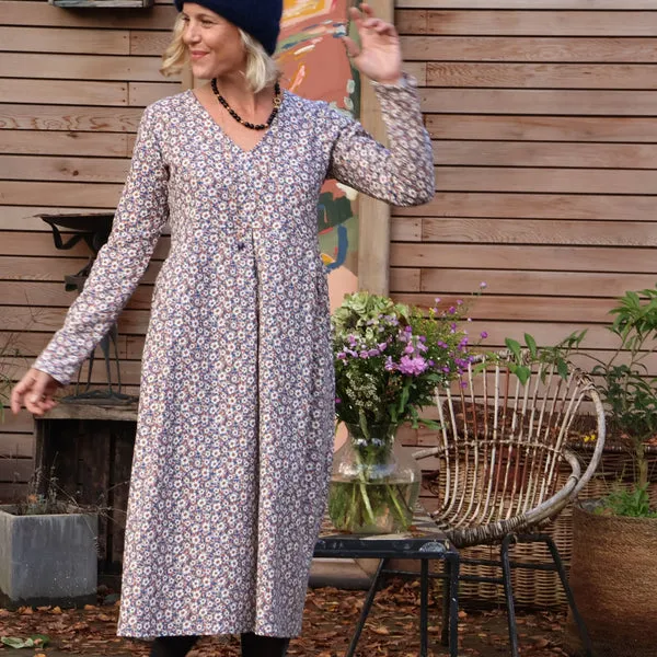 Robe Romane - coton texturé imprimé Mariane