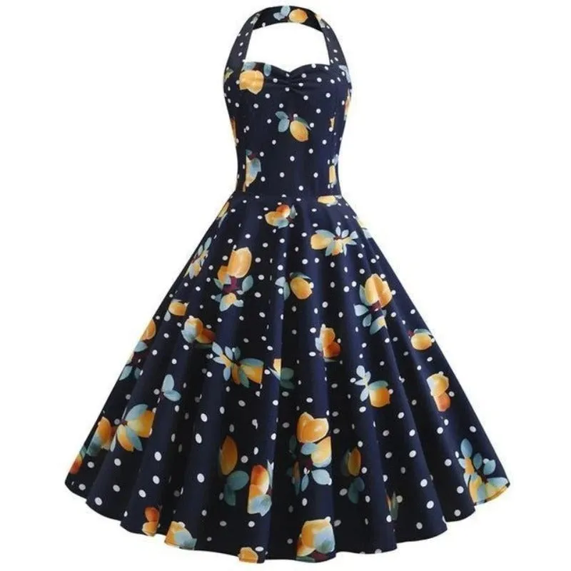Robe Vintage  Rockabilly Citron