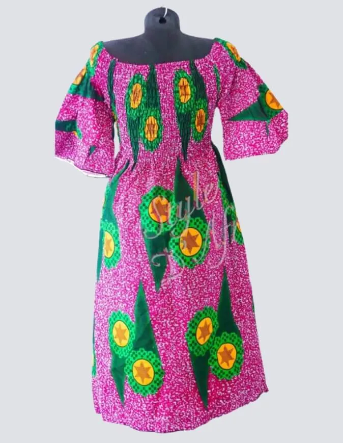 Robe évasée violet