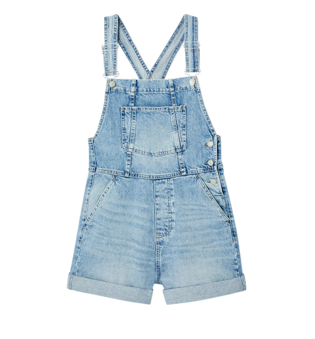 Salopette-short en jean Femme - Jean clair