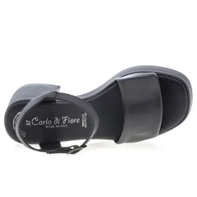 Sandales / nu-pieds Femme Noir CARLA DI FIORE : Sandales / Nu-pieds . Besson Chaussures