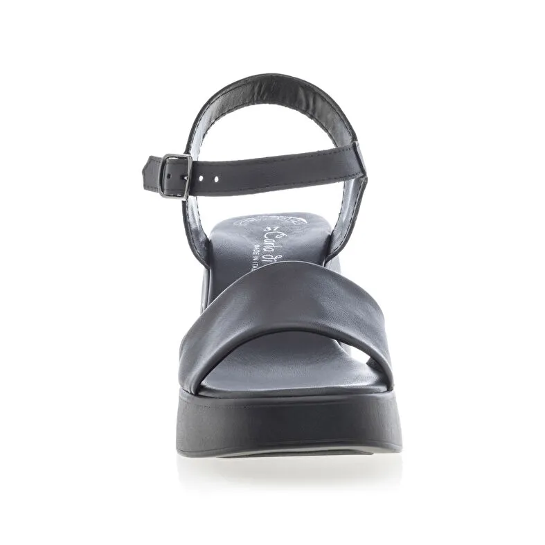 Sandales / nu-pieds Femme Noir CARLA DI FIORE : Sandales / Nu-pieds . Besson Chaussures
