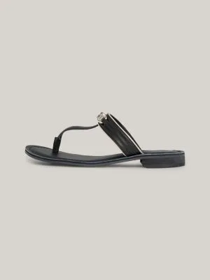 Sandales en cuir TH Monogram | Noir | Tommy Hilfiger