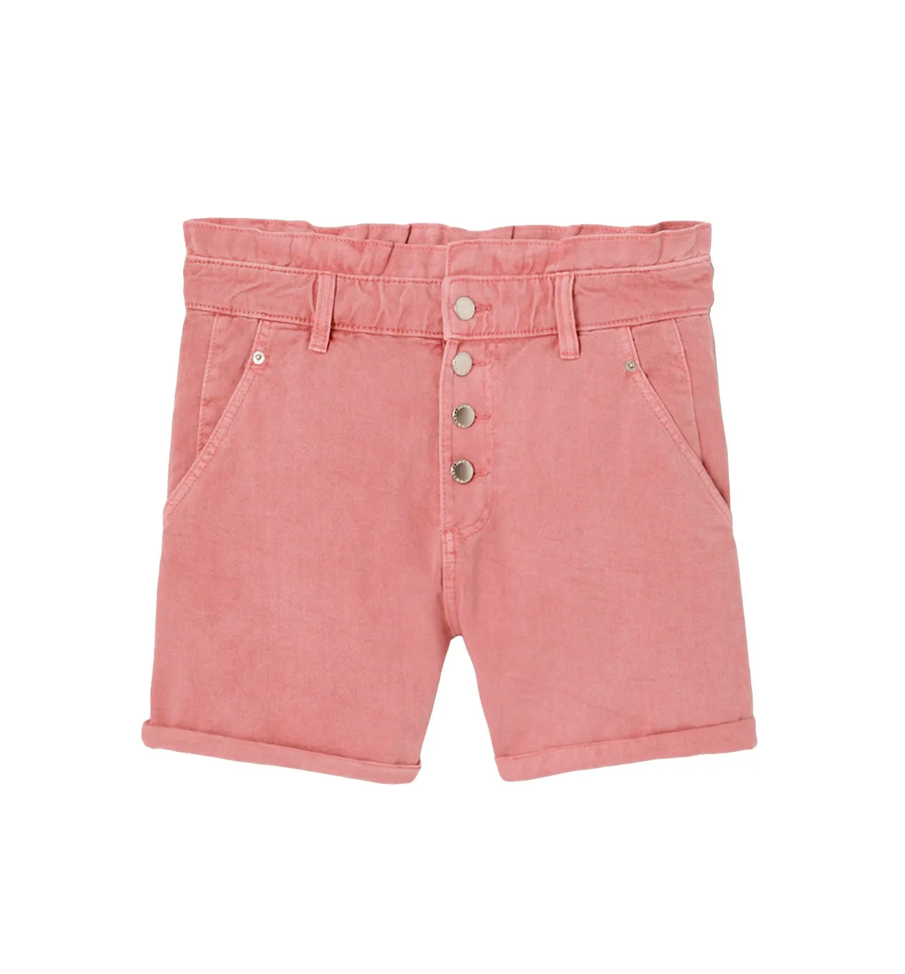 Short taille haute paper bag - Rose