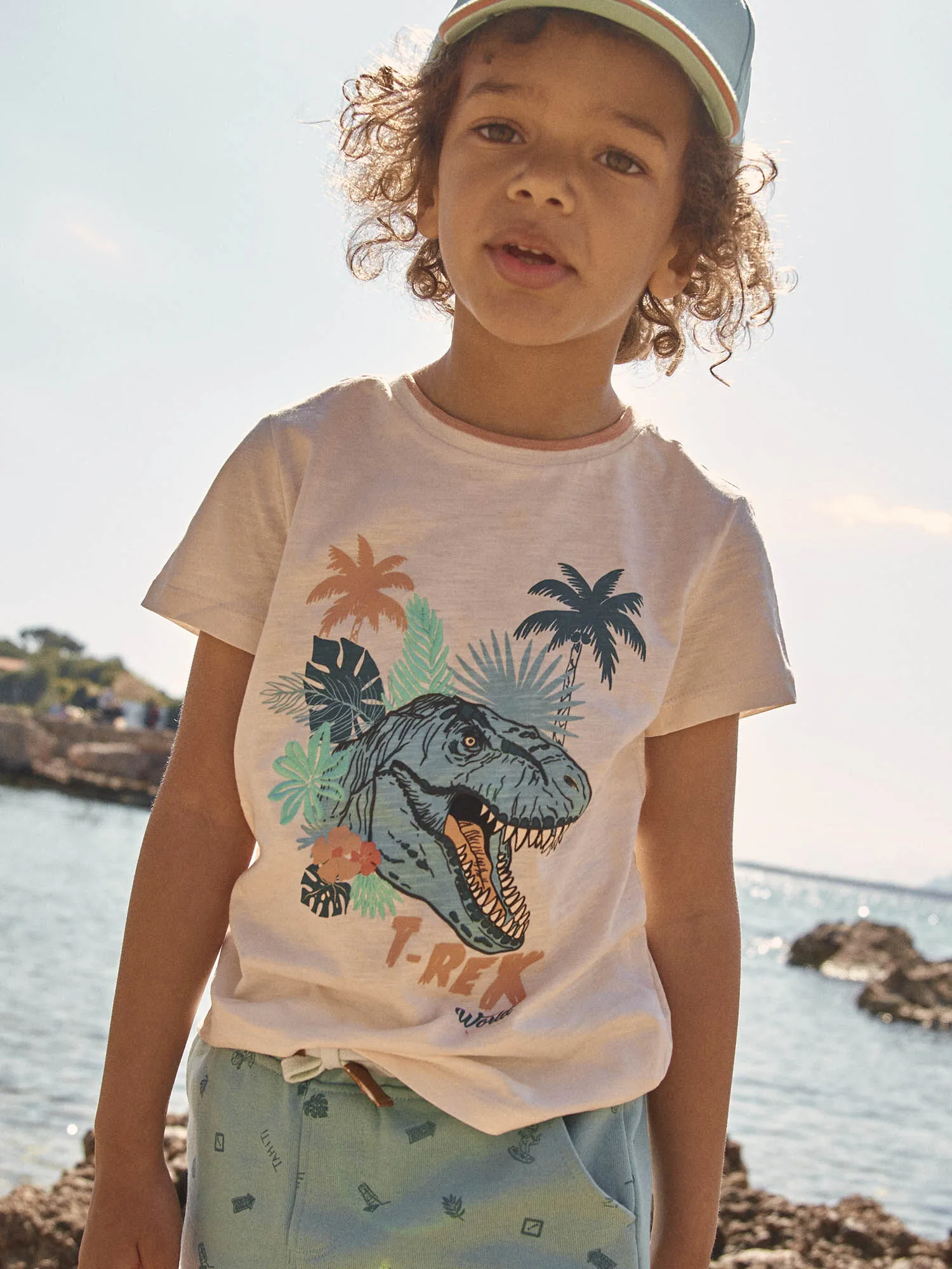 T-shirt à motif dinosaure