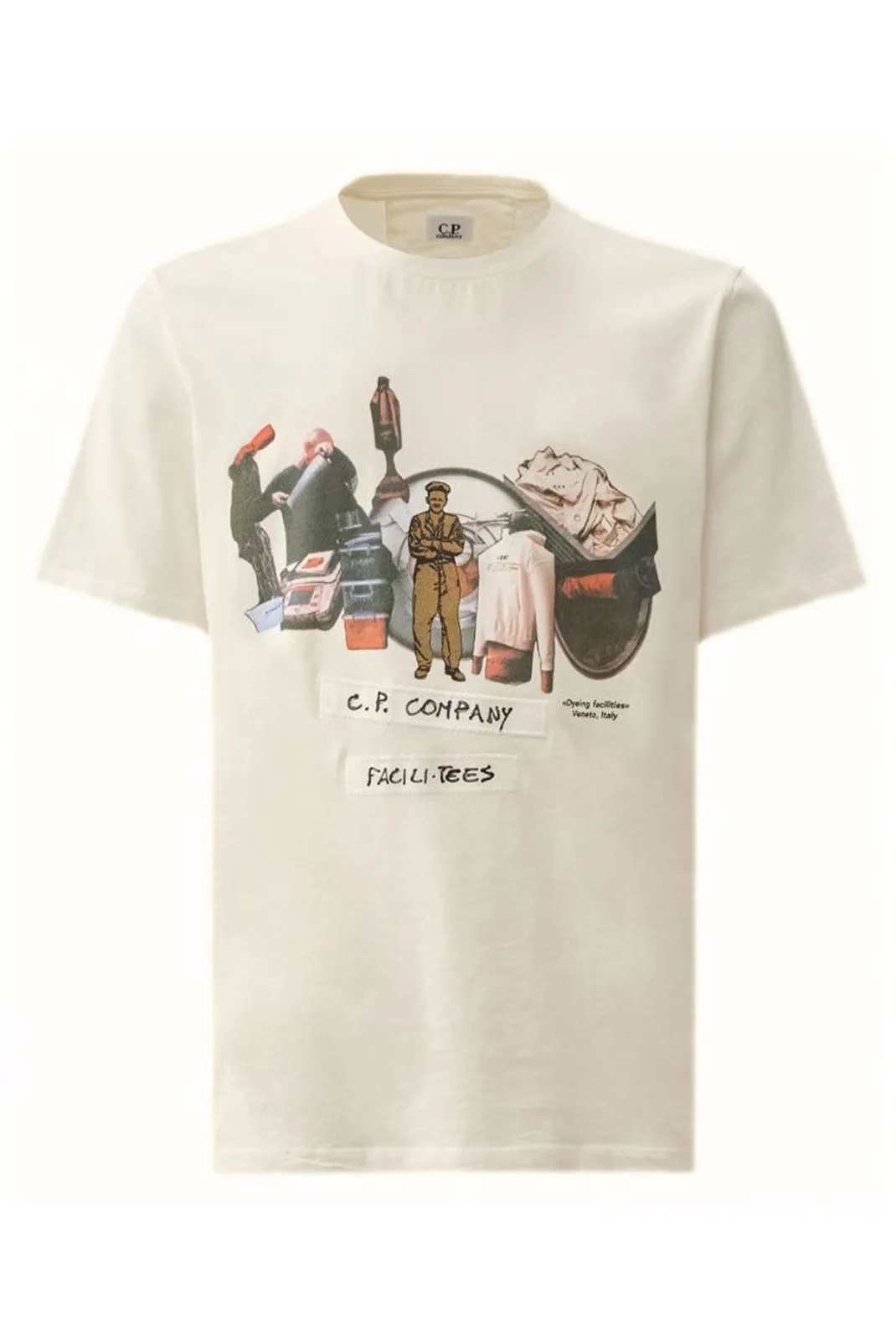 T-Shirt - C.P. COMPANY - Gauze White