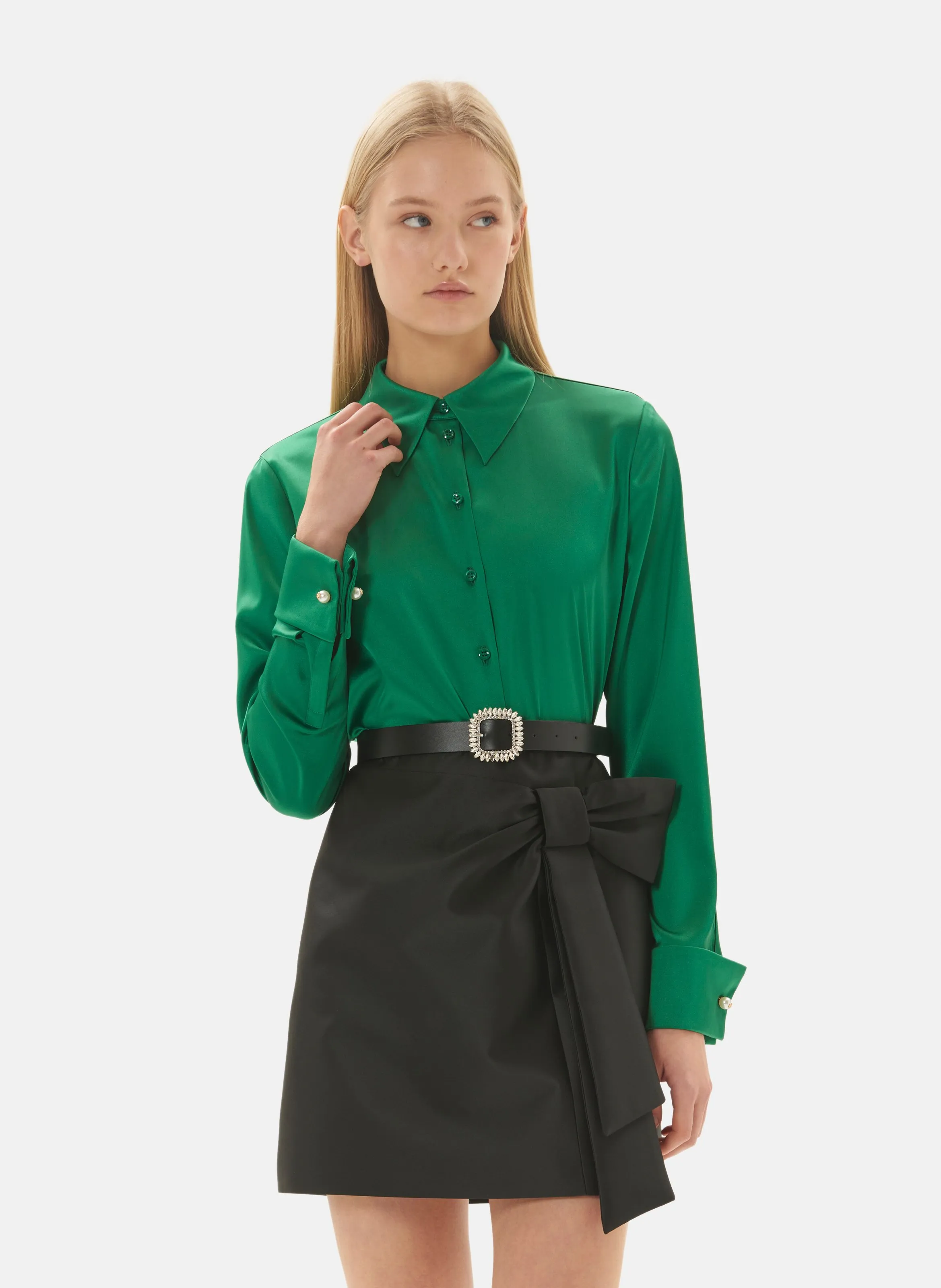 TARA JARMON  Chemise   longue longues chemise - cynthia - Vert