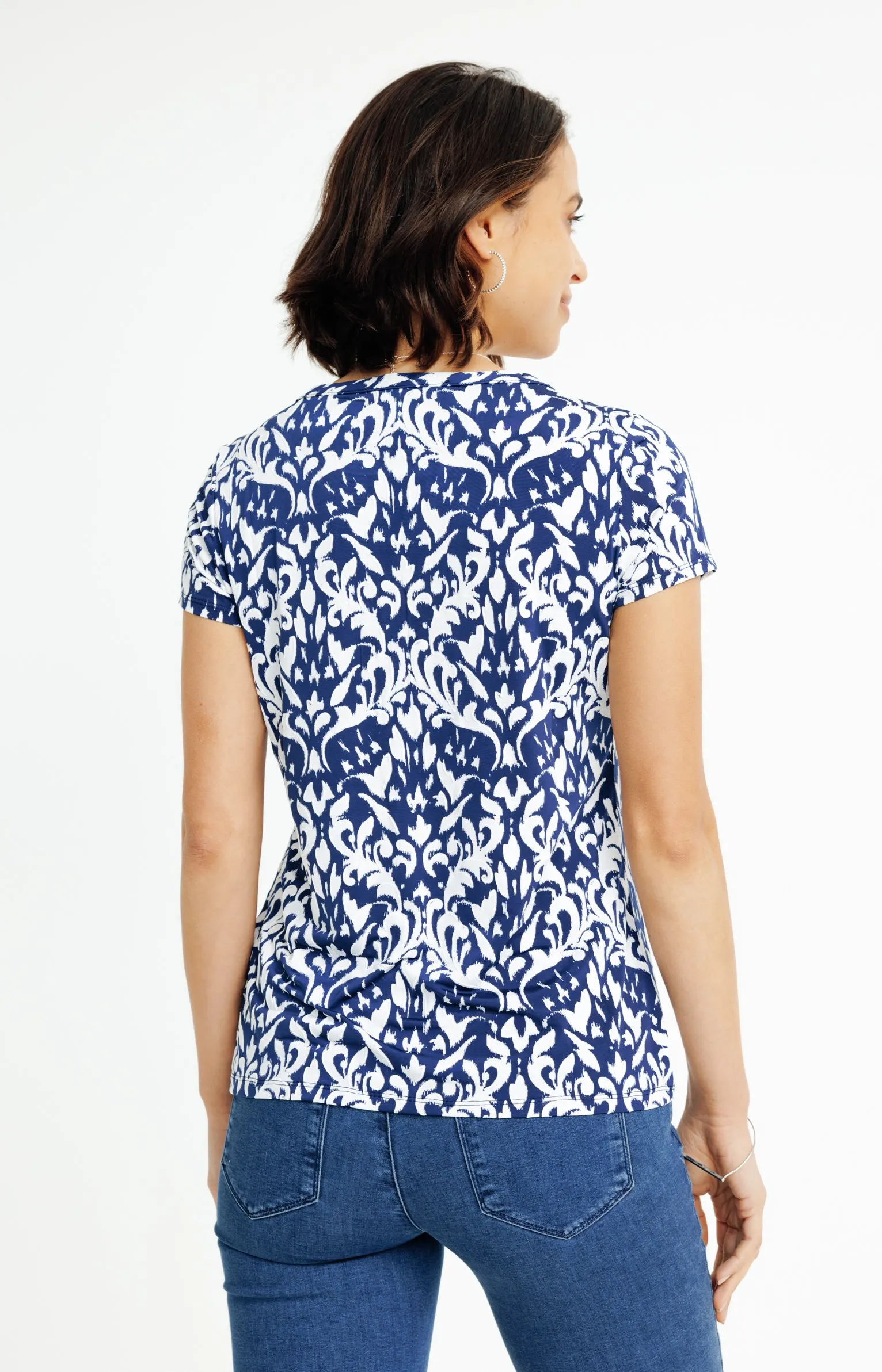 Tee-shirt imprimé col mao - 26,56 €