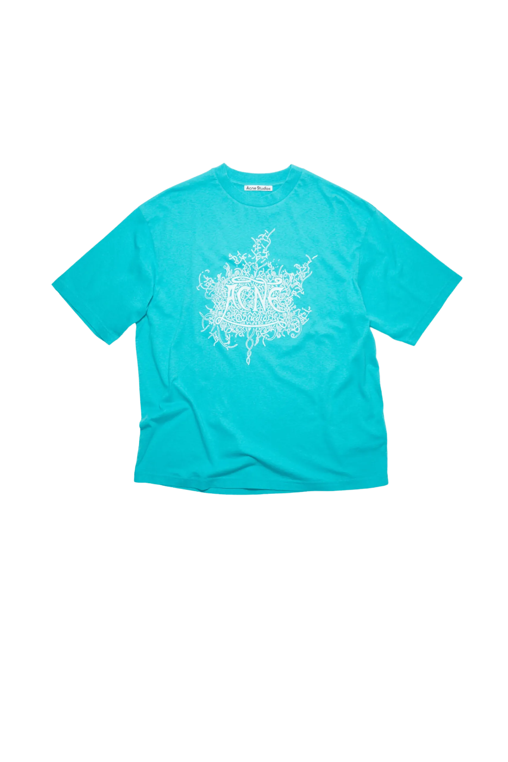 Tee Shirt Logo Fluorescent Bleu