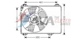 Ventilateur, refroidissement du moteur AVA COOLING SZ7506 